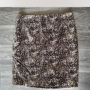 Talbots Leopard Print Pencil Skirt